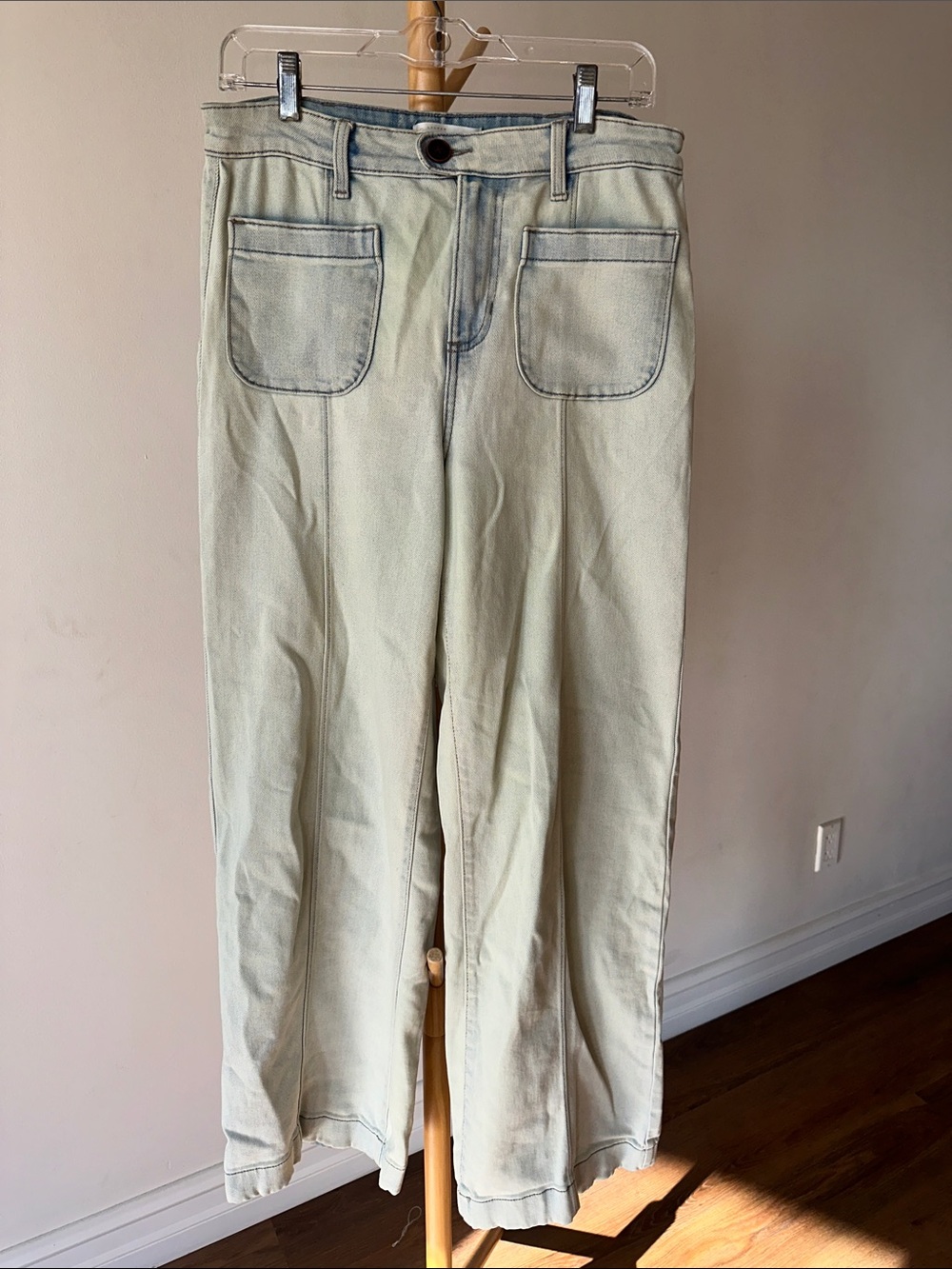 LC Lauren Conrad Light Sage Wide Leg Jeans